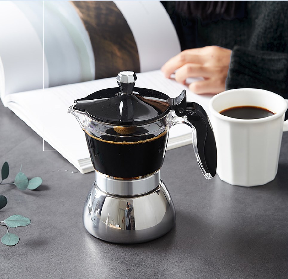 Coffee Equipment Wdt - Moka Induction Stovetop Espresso Maker Transparent-top