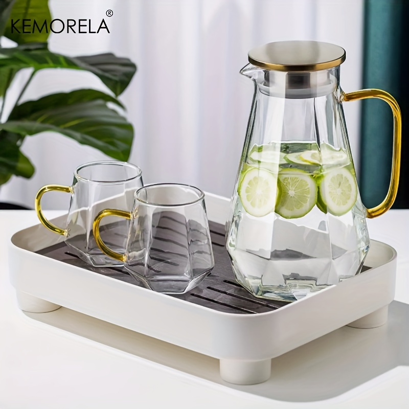 1PCS Diamond Texture Glass Tea - Coffee Equipment Home avaliação e preço